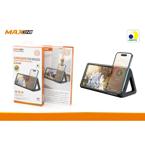 Carregador por Indução com Porta-Retrato MaxOne 15W