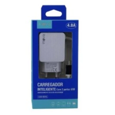 Carregador Rápido Inova V8 4.8A 2 Portas Car-9010