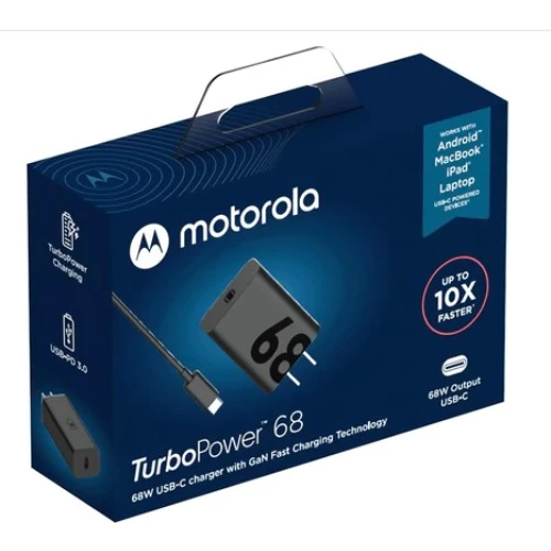 Carregador Turbo Motorola 68 Duo Usb-C para Usb-C Homologado 