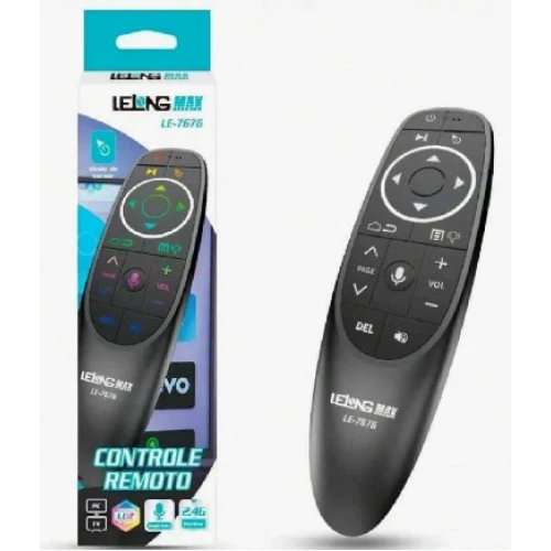 Controle Remoto Air Mouse Giroscópio Lelong Max Comando de Voz