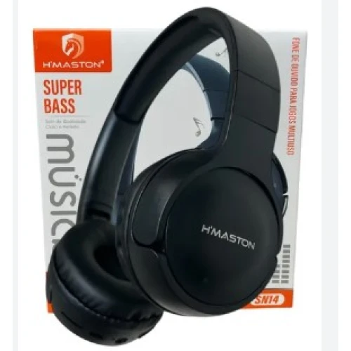 Fone de Ouvido Bluetooth H'maston Super Bass SN-14 Preto