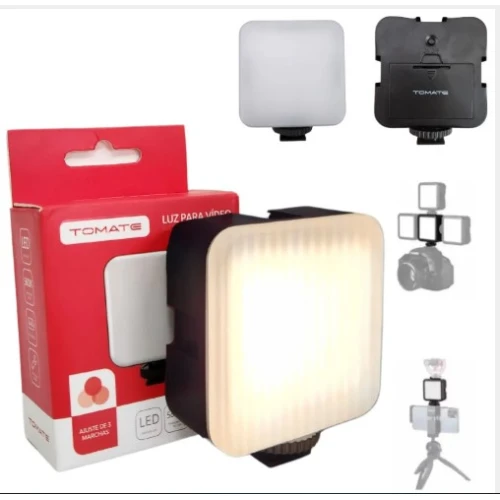 Luz de Prenchimento de Led para Fotos e Vídeos Tomate Ajuste de 3 Marchas MLG-103 