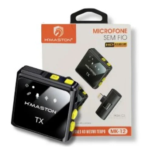 Microfone de Lapela Duplo Hmaston para iOS MK-12