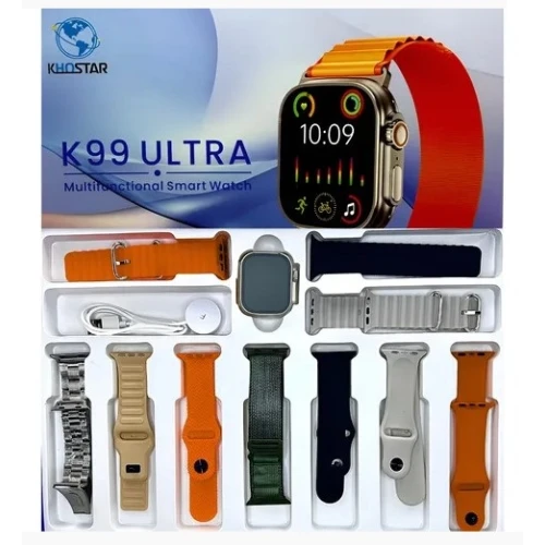 Relógio Smartwach K99 Ultra Multifuncional 10 em 1 Gold