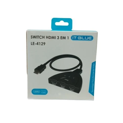 Switch Hdmi 3 em 1 IT-Blue Full HD1080 Le-4129
