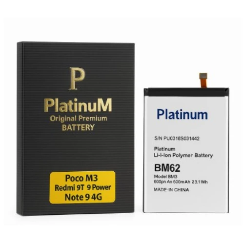 Bateria Xiaomi Pocophone M3 Redmi 9T 4G BN62 Linha Platinum